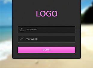 粉色管理面板登录设计