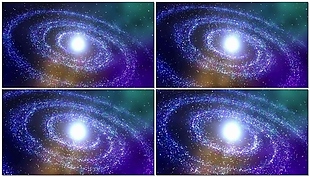 动感彩色梦幻银河系星云视频素材