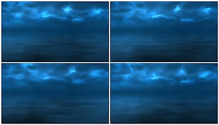 蓝色海洋云层视频素材