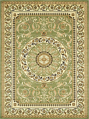 绿色黄色花纹边框古典经典地毯贴图