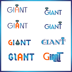 佳恩特GIANT英文字体logo设计