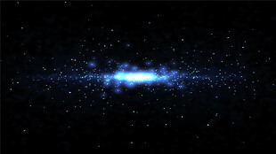 蓝色星光粒子动态视频素材
