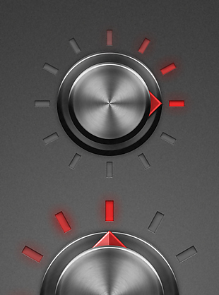 金属质感音乐播放选择按钮图标设计