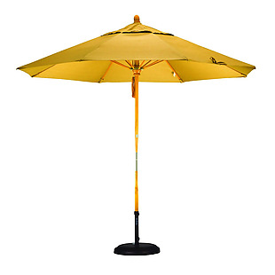 黄色遮阳伞元素