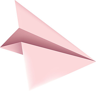 粉色纸张飞机元素