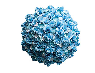 小清新蓝色花朵元素