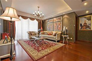 室内客厅欧式地毯装修效果图