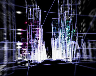 城市炫彩光效动态视频素材