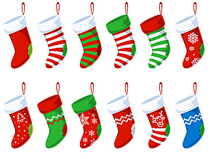 圣诞节圣诞袜icon图标设计