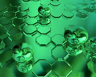 绿色蜂巢结构粒子动态视频素材