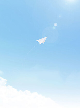 白纸飞机蓝天H5背景素材