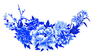 青花瓷花纹底纹素材图片