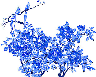 青花瓷花纹背景素材图片