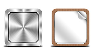 金属木纹质感背景icon图标