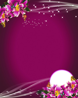 牡丹梦幻紫色背景