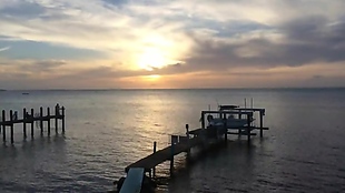 海边夕阳风景视频素材