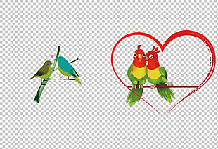 爱情鸟纹身免抠png透明图层素材