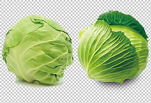 绿色包菜图片免抠png透明图层素材