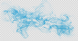 蓝色烟雾效果图形免抠png透明图层素材