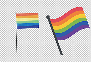 同性恋旗帜免抠png透明图层素材