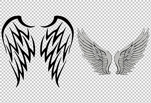 小翅膀纹身免抠png透明图层素材