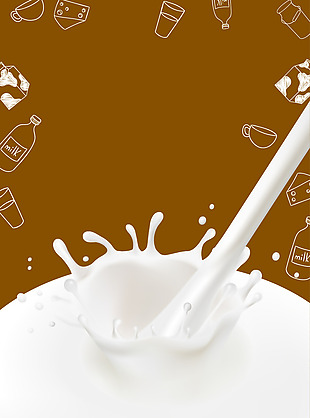 矢量酸奶牛奶奶制品美食背景