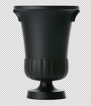 黑色装饰瓶免抠png透明图层素材