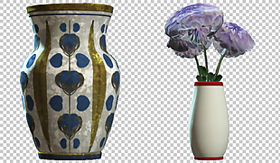 花瓶装饰瓶免抠png透明图层素材