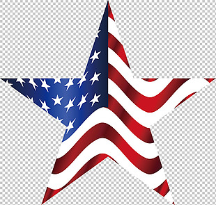 创意五星美国国旗免抠png透明图层素材