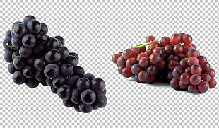 两串葡萄免抠png透明图层素材