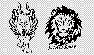 漂亮艺术狮子纹身免抠png透明图层素材