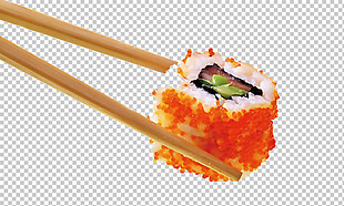 筷子夹寿司免抠png透明图层素材