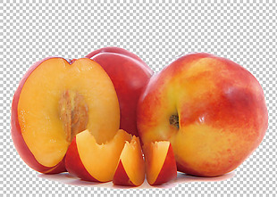切开的桃子免抠png透明图层素材