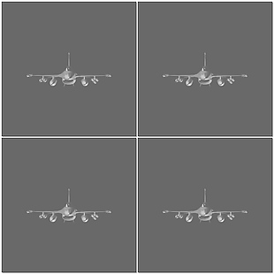 灰色飞机全息视频元素视频素材