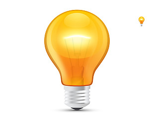黄色灯泡icon图标设计