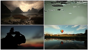 延时摄影：新西兰的山与水视频素材