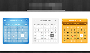 三款网页日历设计