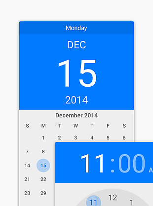 安卓手机日历及日历部件设计素材