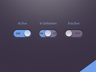 蓝色开关滑块icon图标按钮