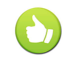 绿色网页点赞icon图标设计