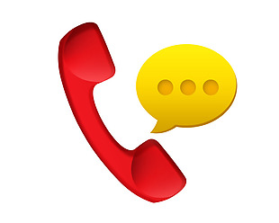 红色电话聊天icon图标