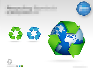 绿色电脑回收站icon图标设计