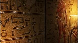 埃及异域风情墙壁上的图案画