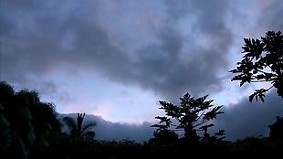 半晚下雨前自然风景视频素材