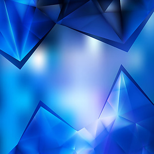 蓝色多边形三角背景矢量素材