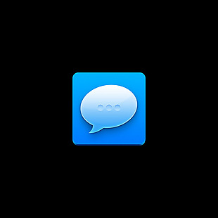 蓝色聊天讨论对话框icon图标