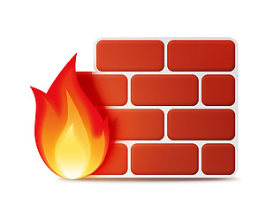 红色电脑防火墙icon图标素材