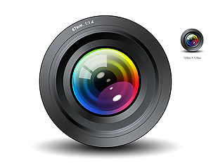 照相机镜头icon图标设计