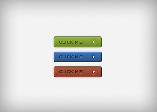 网页三种颜色渐变立体下载按钮图标