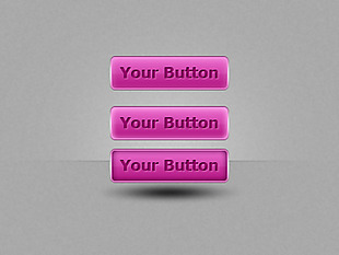 粉色圆角矩形立体渐变按钮